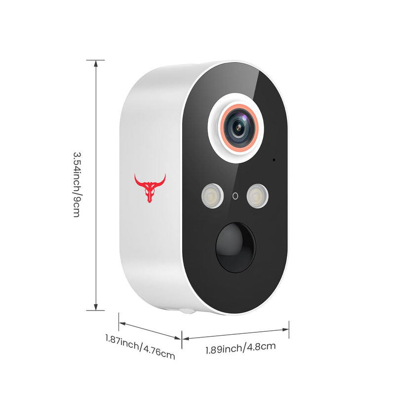 1080p Wireless Security Camera, 2.4GHz Wi-Fi, Color Night Vision, AI Human Detection, PIR Motion Detection, 2-Way Talk, Outdoor Surveillance Bullet Cam (2 Pack) 2 pack