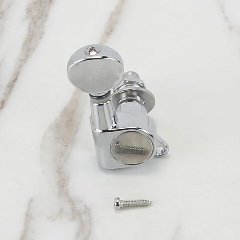 [AUSTRALIA] - FLEOR 6R Sealed Guitar Tuners Machine Heads Tuning Pegs Keys Set Chrome Fit Electric Guitar Part 