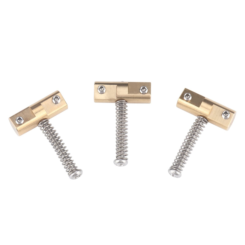 [AUSTRALIA] - 3Pcs WTB 10.8mm Brass Guitar Compensated Telecaster Saddles Set with Wrench for Fender Vintage-style Tele Bridge Electric Guitar Replacement Part 