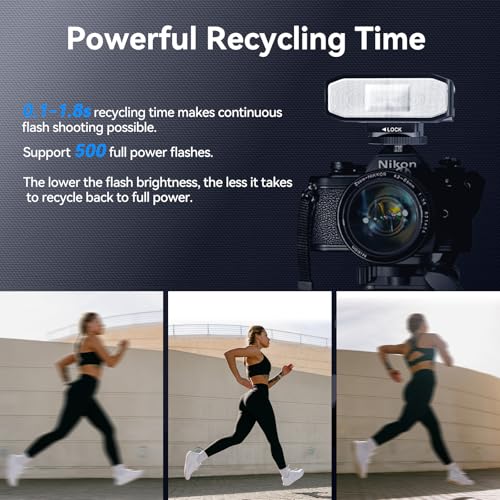Takerers Camera Flash, Mini Flash Speedlite with GN14, 22 Levels Flash Power, CCT 5600K, M/S1/S2 Optical Control Compatible for Sony/Canon/Fuji/Nikon/Panasonic/Olympus Camera