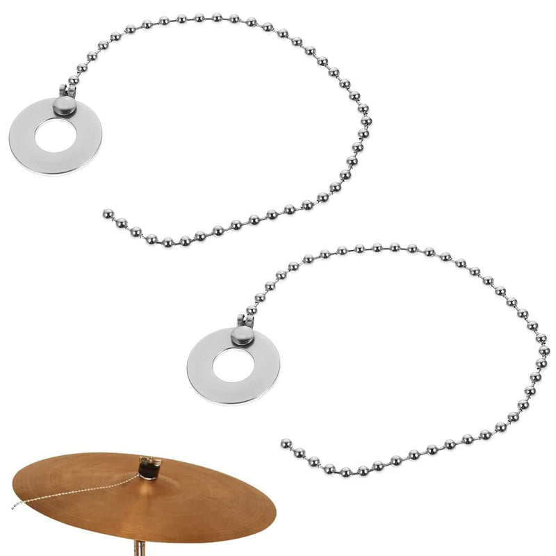 2Pack Drum Set Cymbal Chain for Rides, Crashes, Chinas, and Effect Cymbals 11.5"