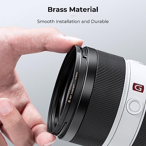 K&F Concept 58mm to 82mm Brass Step-Up Lens Filter Adapter Ring 58-82mm