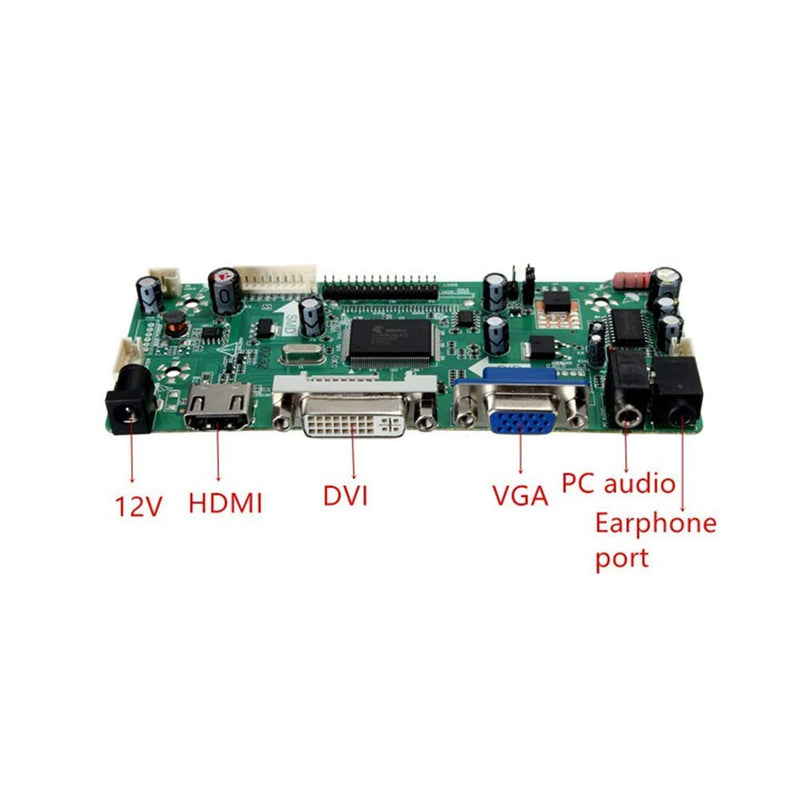 Taidacent Universal LVDS Controller Board 10-65 Inch LCD Screen HDMI DVI VGA to LVDS Driver Board DIY Notebook Display Kit (18.5-27 inch 1080P Universal 8 kit) 18.5-27 inch 1080P universal 8 kit