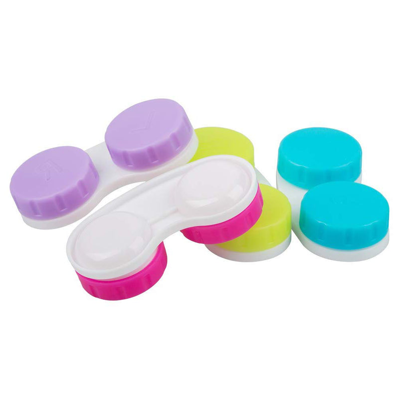 36 Pack Colorful Cute Contact Lens Case Bulk Box Holder Container Soak Storage Kit (4 Color)