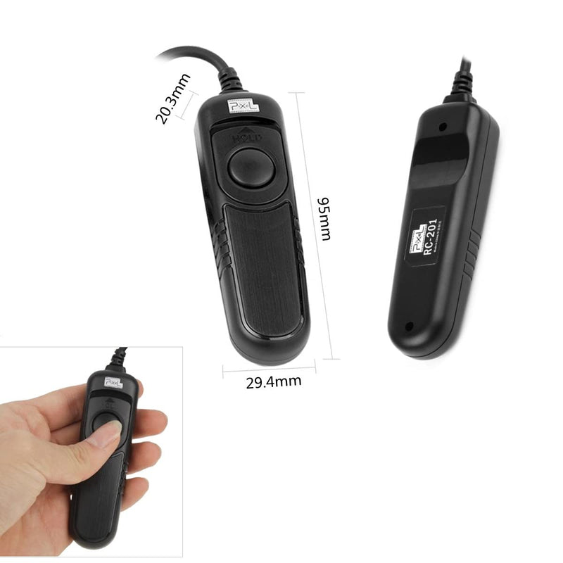 Pixel Shutter Release Cord RC-201 E3 Compatible with Canon R6, RP, 850D, 90D, 80D, 750D, 2000D, 1200D, M6 for Fujifilm XT3, XT4, XT30, GFX100, GFX50SII for Olympus OM-1, E-M1X, E-M1 2, E‑M1 3 201 E3 for Canon Fuji Olympus