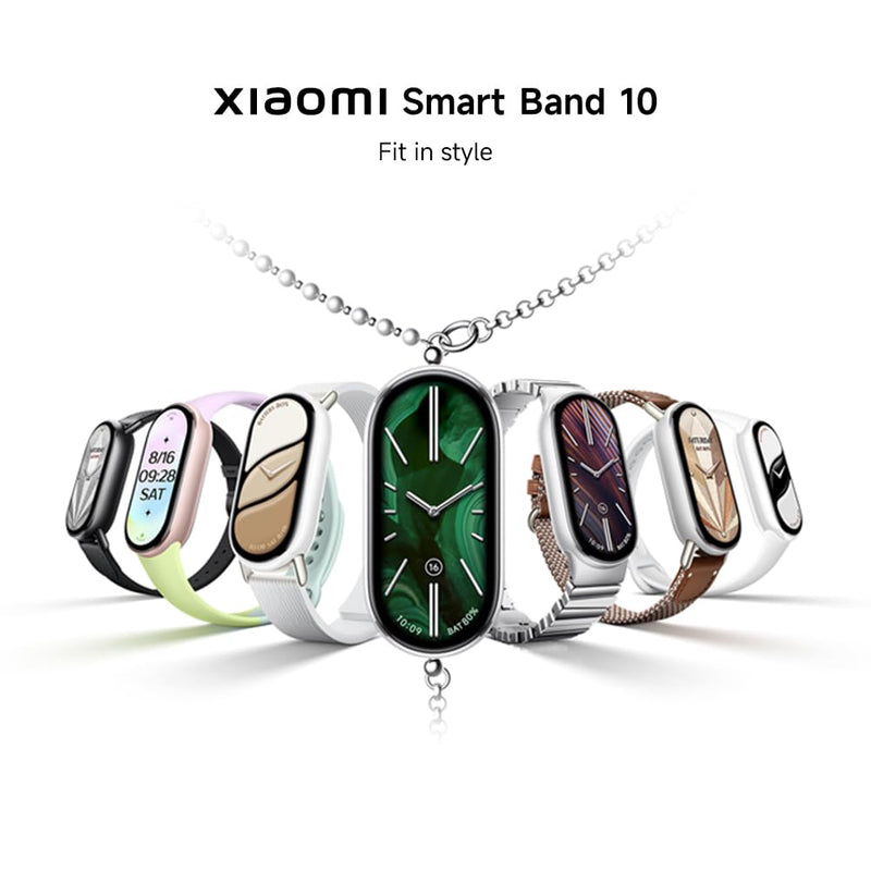 XIAOMI Mi Smart Band 10 (2025) Global Version - 1.72" AMOLED Display | 21 Days Battery Life | Touchscreen, Multi-Sport Tracker, Activity Tracker, Heart Rate Monitor | BT5.4 - (Midnight Black) Midnight Black