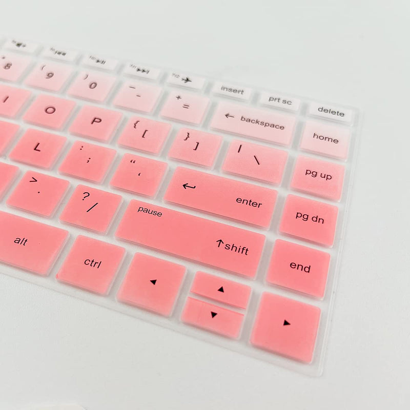 Keyboard Cover for HP Pavilion x360 14 & HP Laptop 14 14-dk 14m-dh 14-dq 14-fq 14-cd/ce/cf 14t-dh200 14-dq2053cl 14-dk0002dx 14m-dh1003dx 14t-dq300 14z-fq000 14m-cd0003dx 14-fq0032ms 14-cf2033wm GradualPink