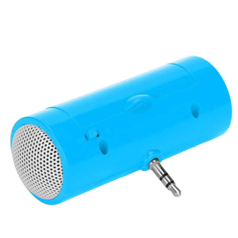 [AUSTRALIA] - 3.5 mm Jack Stereo Mini Speaker Portable Plug in Speaker for Mobile Phones and Tablets Plug in Speakers Mini Speaker with Aux Input Pillow for Sleeping Extern (Blue) Blue 