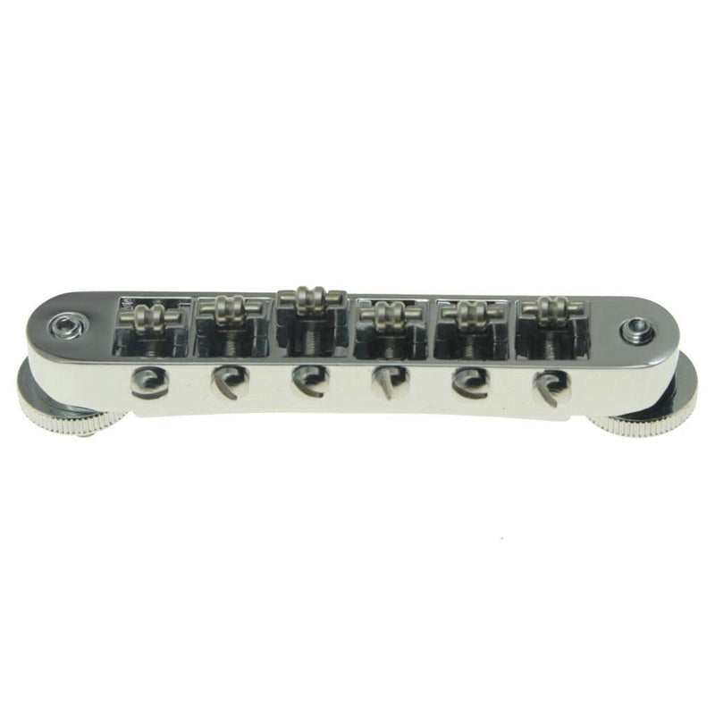 [AUSTRALIA] - Dopro Chrome Guitar Roller Saddle Bridge Tune-O-Matic Bridge For USA Les Paul,SG,ES Dot,Gretsch Bigsby T-O-M with M4 Posts 