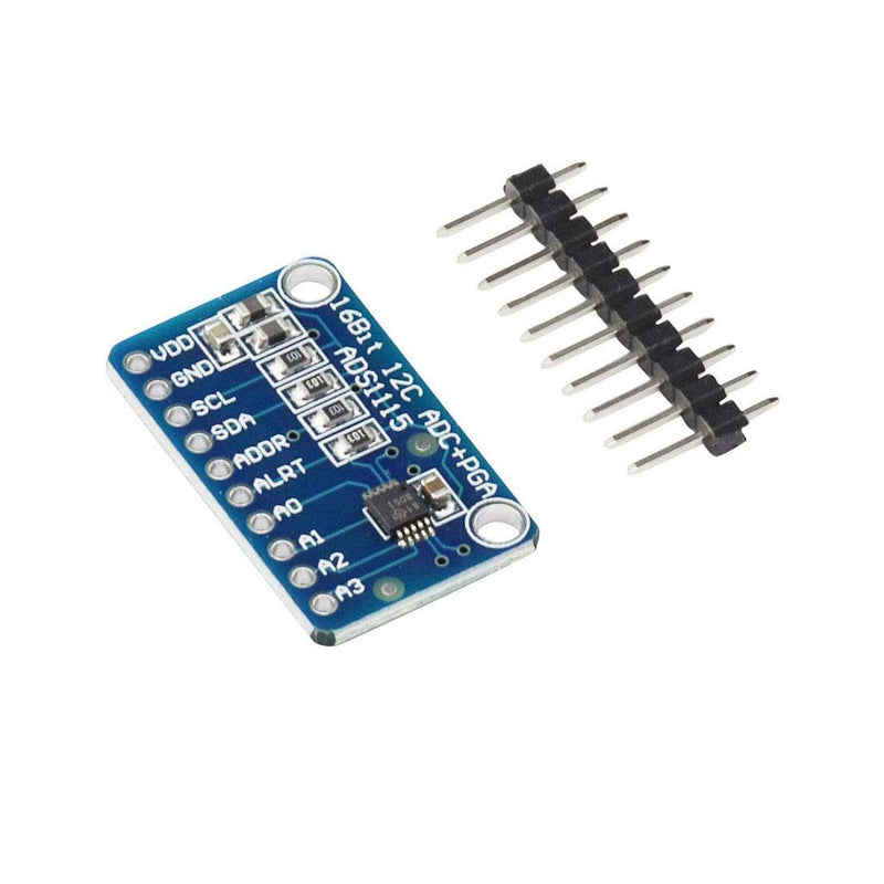 2PCS ADS1115 Analog-to-Digital Converter 16 Bit 4 Channel I2C IIC Module Converter with Programmable Gain Amplifier Converter Development for Arduino for Raspberry Pi DIY