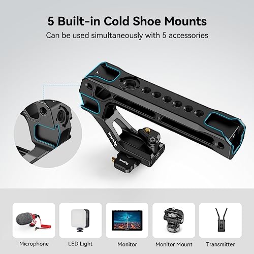 SmallRig Lightweight NATO Top Handle for DSLR Camera Cage - 4345 hanle with nato rail