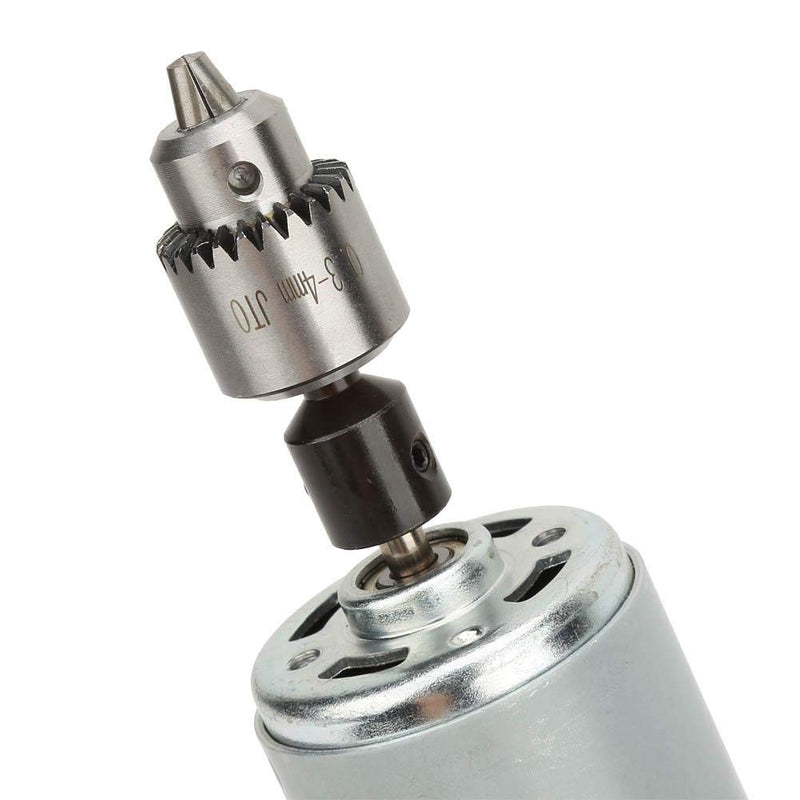 12-30 V Micro Motor Set 775 High-Performance Large Torsion Electric Motor Ball Bearing Shaft with Fan, Chuck, Wrench and Shaft Sleeve