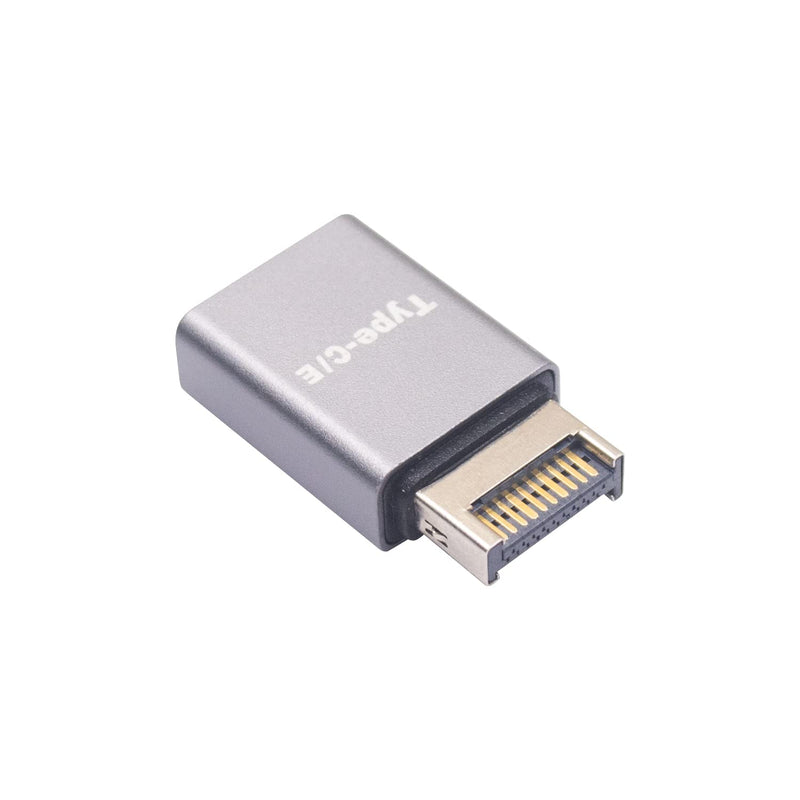Duttek USB C Front Panel Adapter, 10Gbps Type E to USB C Adapter Converter, High Speed 3.1 USB Type-E Male to USB3.1 Type-C Female Motherboard Internal Adapter for Computer.