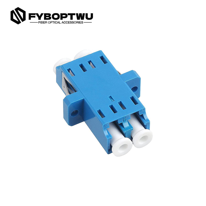 25 pcs LC Fiber Optic Coupler Adapter LC to LC Coupler Duplex Singlemode (SM) Fiber Optic Cable Adapter LC-LC Duplex Single Mode Connector LC Duplex SM 25pcs