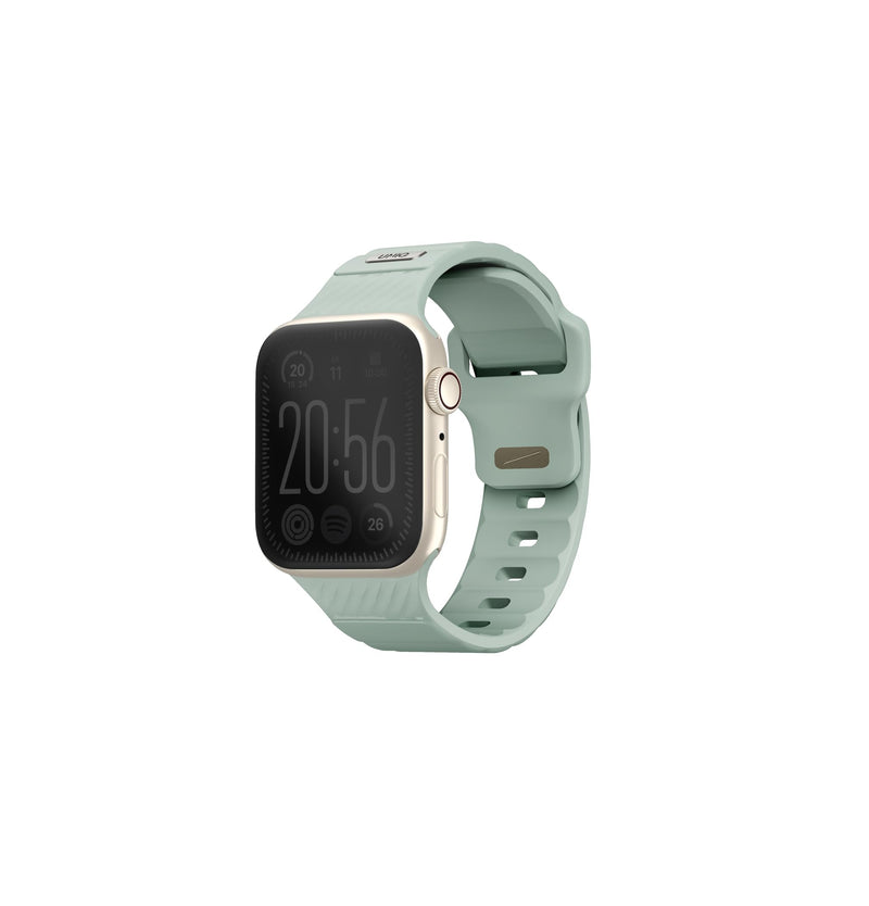 UNIQ STRIDE FKM RUBBER WATCH STRAP compatible with Apple Watch 41MM ICEPLANT GREEN