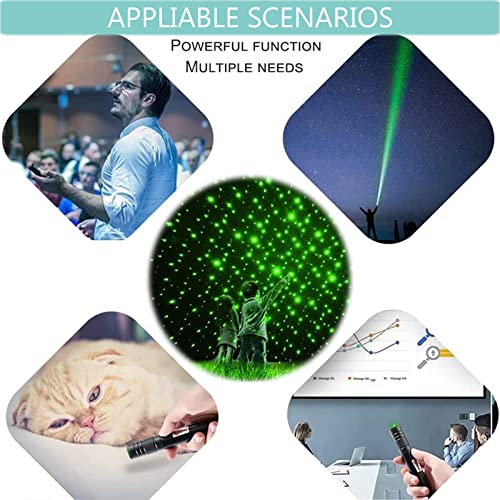 [AUSTRALIA] - Green Laser Pointer, Long-Range high-Power Laser Pointer, Adjustable Mode, 2000 Meters Handheld Laser Pointer, Suitable for Camping, Hiking, Emergency, USB Charging 