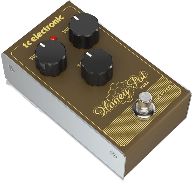 TC Electronic HONEY POT FUZZ Vintage-Flavored Fuzz Pedal with Massive Wall of Tones and Miles of Sustain