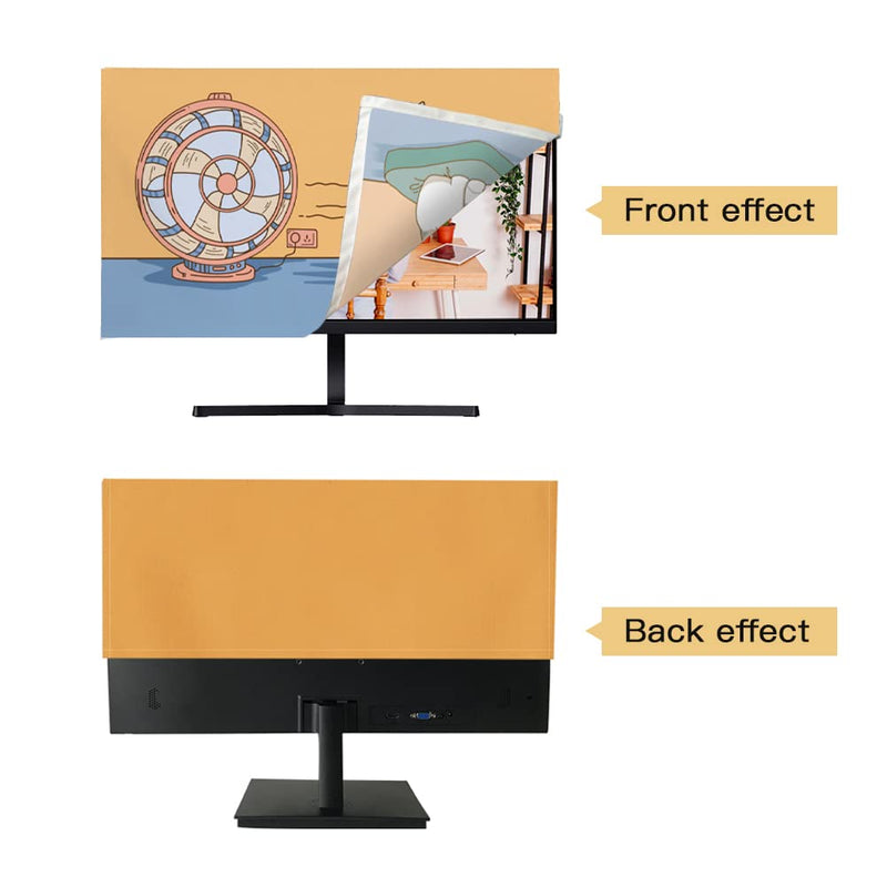 WAYUTO 3Pcs Computer Dust Cover Set Keyboard Computer Host Pc Monitor Tower Protector Dust Proof Computer Case Covers for Desktop CPU Cat 27Inch