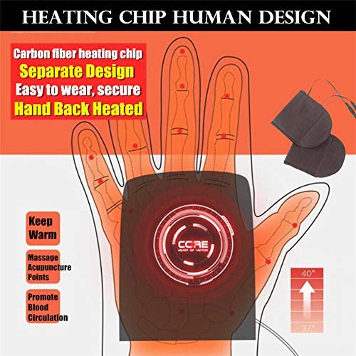 Kbinter USB 2.0 Powered Heating Pattern Knitting Cute Heated Gloves Fingerless Hands Warmer Mittens Laptop Computer 5.0V Warm Gloves for Women Men Girls Boys (Black)