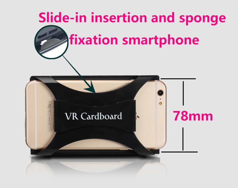 Google Cardboard VR,VR Headsets Virtual Reality Glasses and Comfortable Head Strap for All 4-6.8 Inch Full Screen Smartphones