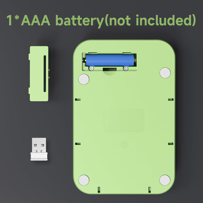 [AUSTRALIA] - MOFII Wireless Number Pads - Green Numeric Keypad 18 Keys USB 2.4G Round Keycap Colorful Extensions Keypads, Financial Accounting Portable Numpad 10 Key for Laptop/PC/Notebook/Surface Pro 