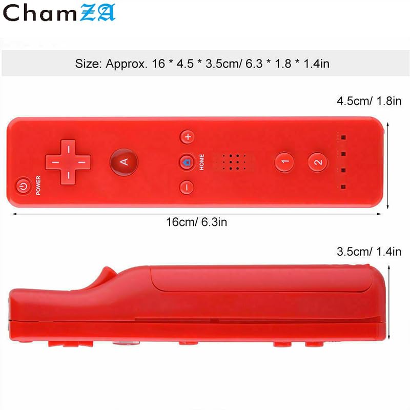 Wireless Motion Remote Controller Gamepad for Wii/ Wii U, w/ Silicone Case & Hand strap (Pink) Pink