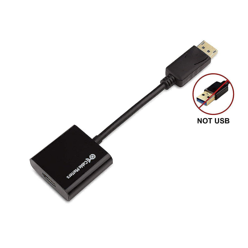 Cable Matters Active DisplayPort to HDMI Adapter (Active DP to HDMI Adapter) Supporting Eyefinity Technology and 4K Resolution & USB C to HDMI Cable in Black 6 Feet