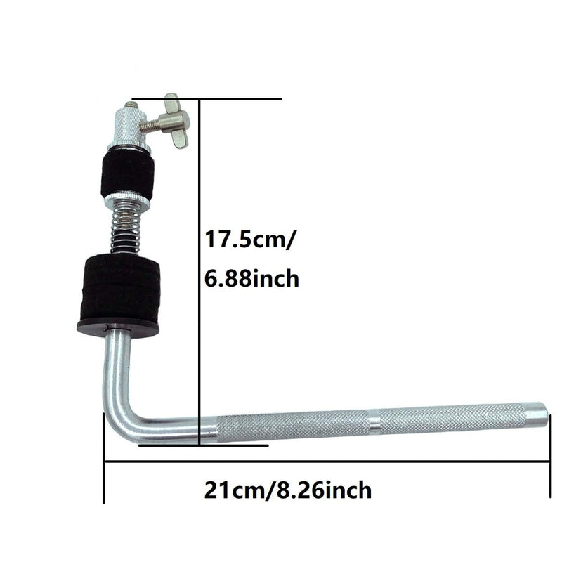 Cymbal Arm Cymbal Attachment Compatible with Hi-Hat Cymbal Closed Hi-Hat Arm Cymbal L-Arm Rod 11mm Diameter Cymbal Boom Arm for Drum Set Percussion Instruments Hardware Accessories