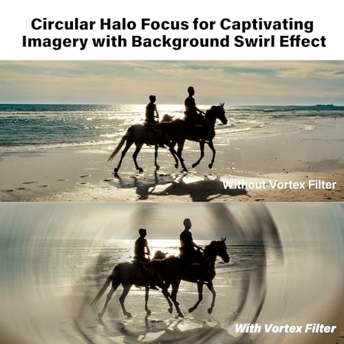 Walking Way Vortex Lens Filter 72mm Creates Circular Halo Effect