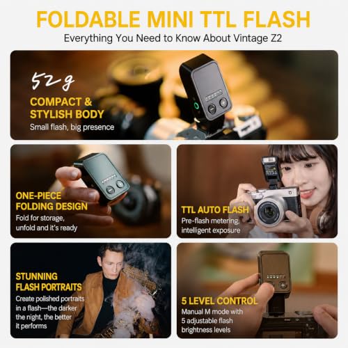 VILTROX Spark Z2 TTL Mini Flash for Canon Portable Camera Flash TTL/M Mode US-Z2-C