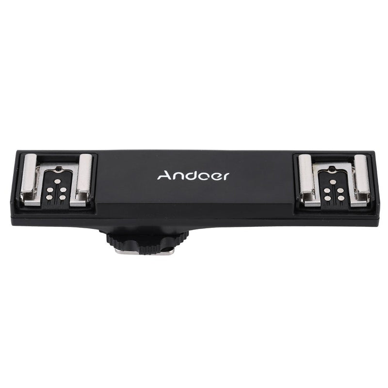 [AUSTRALIA] - Andoer Dual Hot Shoe Flash Light Speedlite Bracket Splitter for Canon 7DII 70D 5DR 5DRS 5DIII 6D DSLR Camera Camcorder 