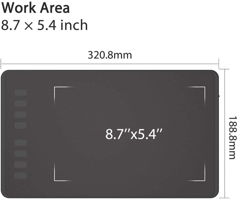HUION Inspiroy H950P Drawing Tablet and Palm Rejection Artist Glove