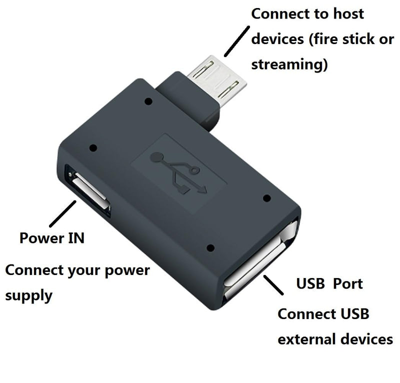 [AUSTRALIA] - OTG Cable Adapter for fire Stick 4K Max,Added Memory to Your fire tv Stick,Compatible with Streaming Android Phone Tablet etc Device 3-Pack 