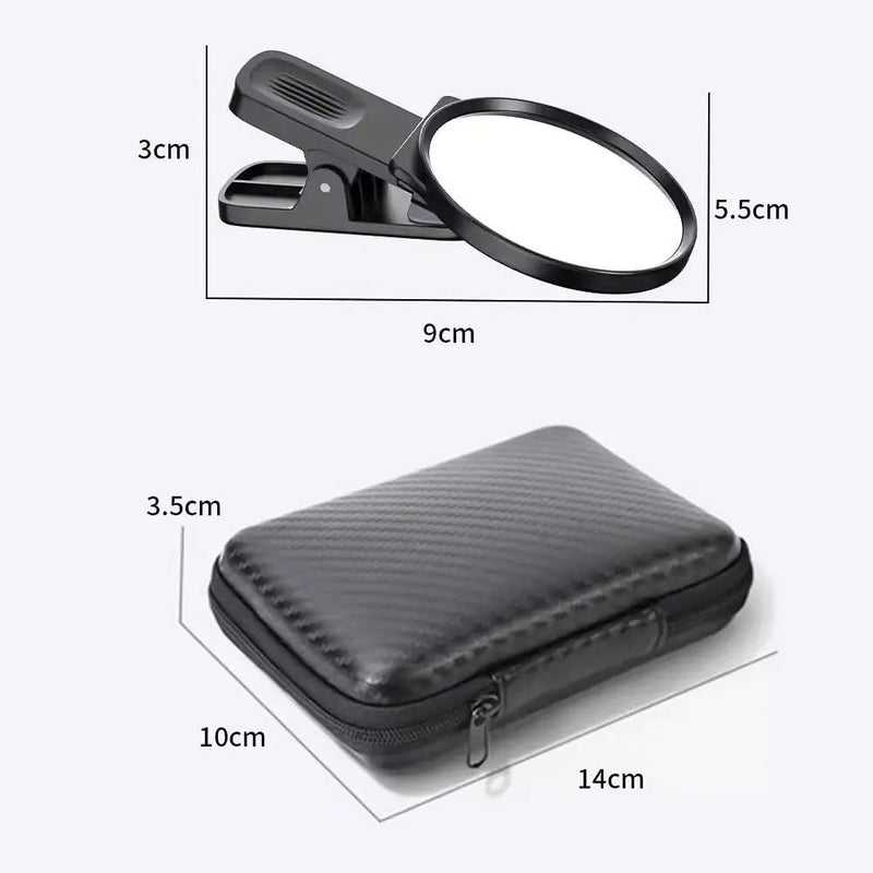 Andoer Mirror Decal for Smartphone, Selfie Mirror Compact Mirror for Phone Universal Phone Clip Compatible with iPhone 14/13/12/11 Samsung Photo Video Selfie Vlog Accessories, White