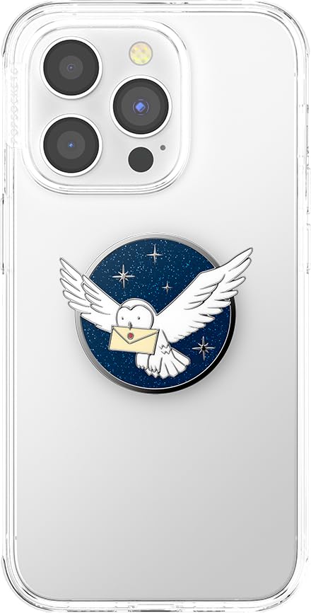 POPSOCKETS Phone Grip with Expanding Kickstand, Harry Potter - Enamel Hedwig Adhesive