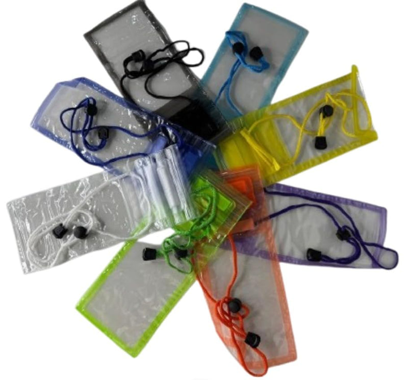 Waterproof Phone Pouch, Universal Dry Bag Case with Lanyard, Triple Seal Protection, Touch Screen Compatible, Pack of 5, Assorted Colors