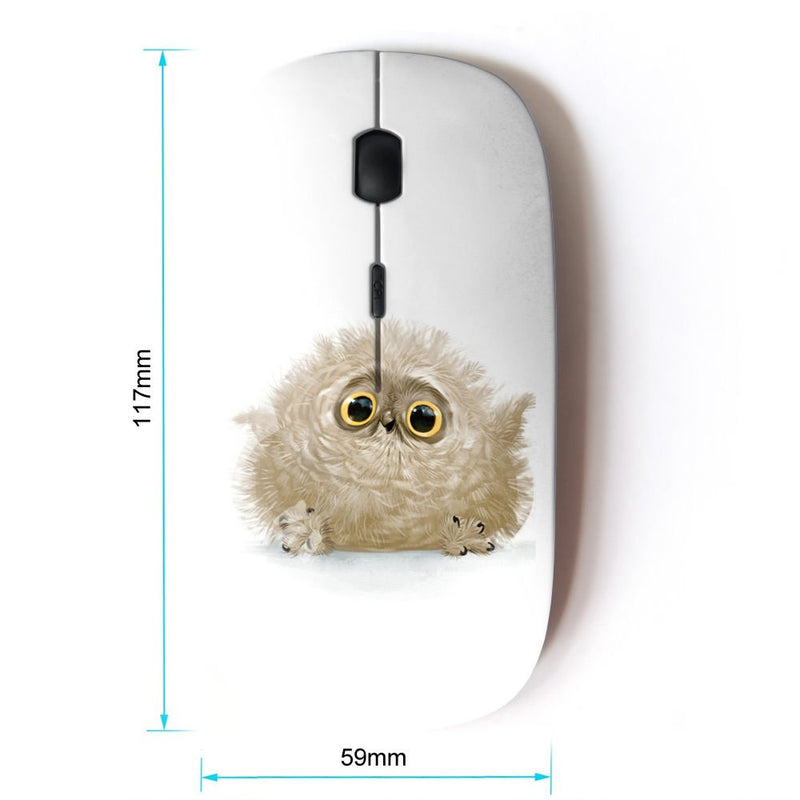 KOOLmouse [ Optical 2.4G Wireless Mouse ] [ Fluffy Owl Baby Bird Grey Big Eyes Cute ]