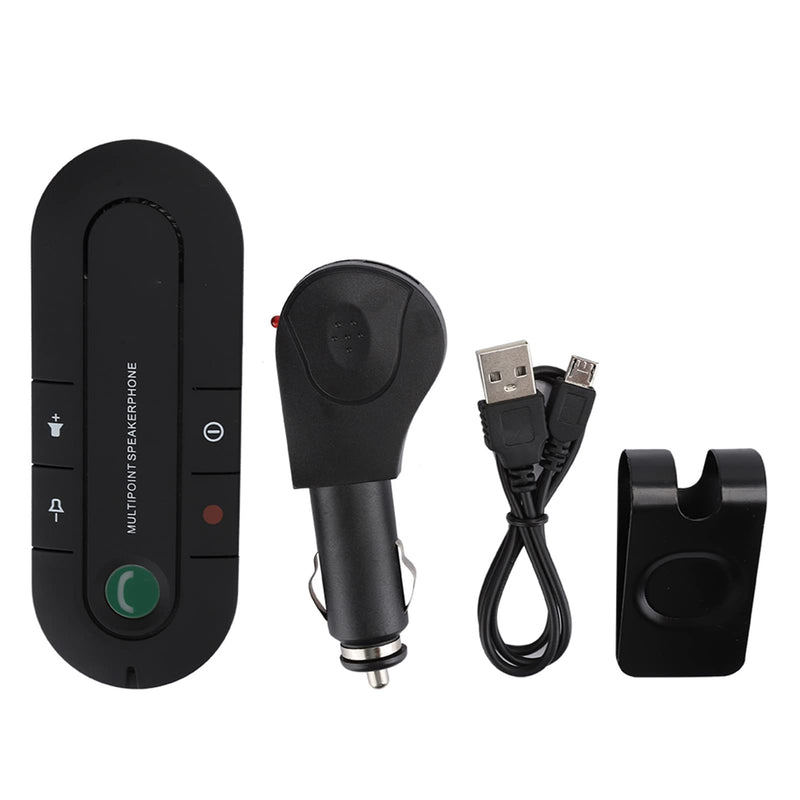 Car Handsfree Speaker Kit withSun Visor and Car Charger, Supports Handsfree Call Music