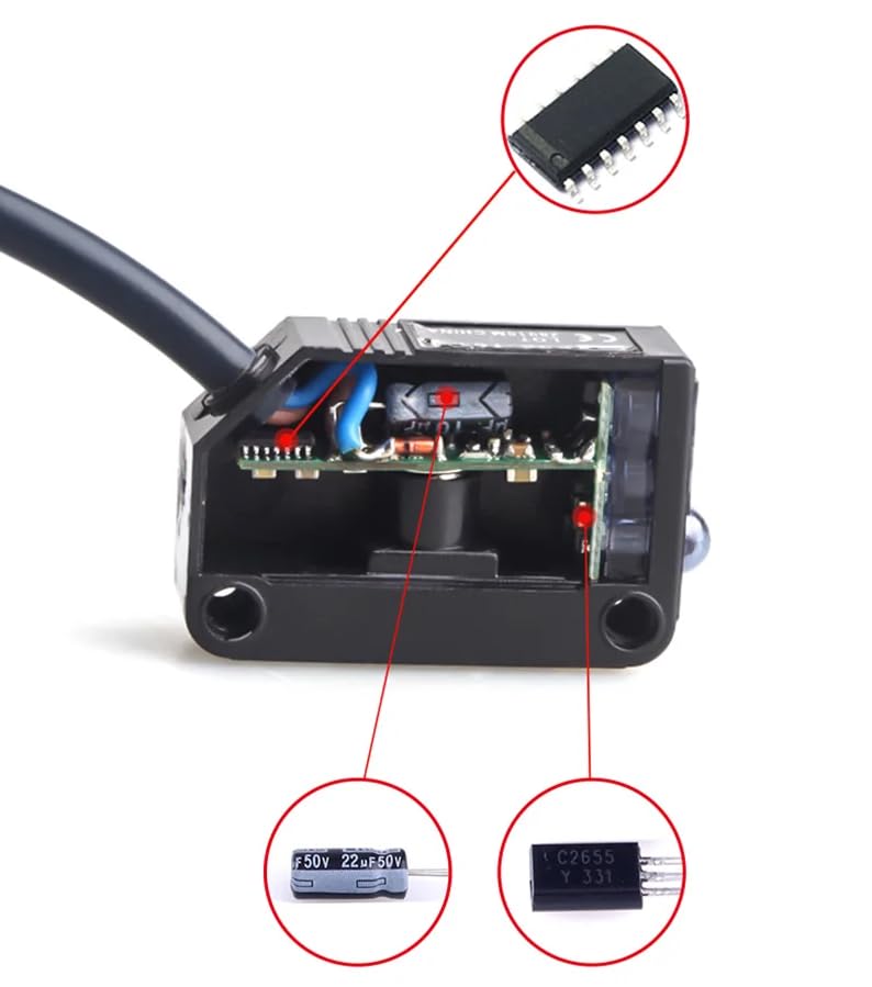 Photoelectric Infrared Switch, IR Photoelectric Sensor Switch, 12-24VDC E3Z-D61 Diffuse Reflection Infrared Sensor NPN Photoelectric Switch for Automatic Devices