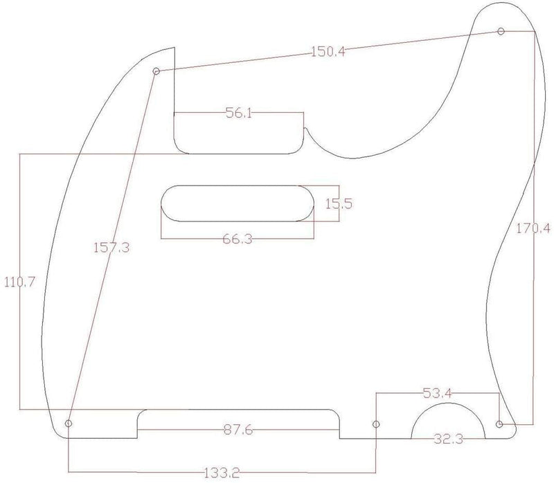 Dopro 5 Hole Vintage Tele Guitar Pickguard Scratch Plate fits USA/Mexican Fender Telecaster Aged Pearl