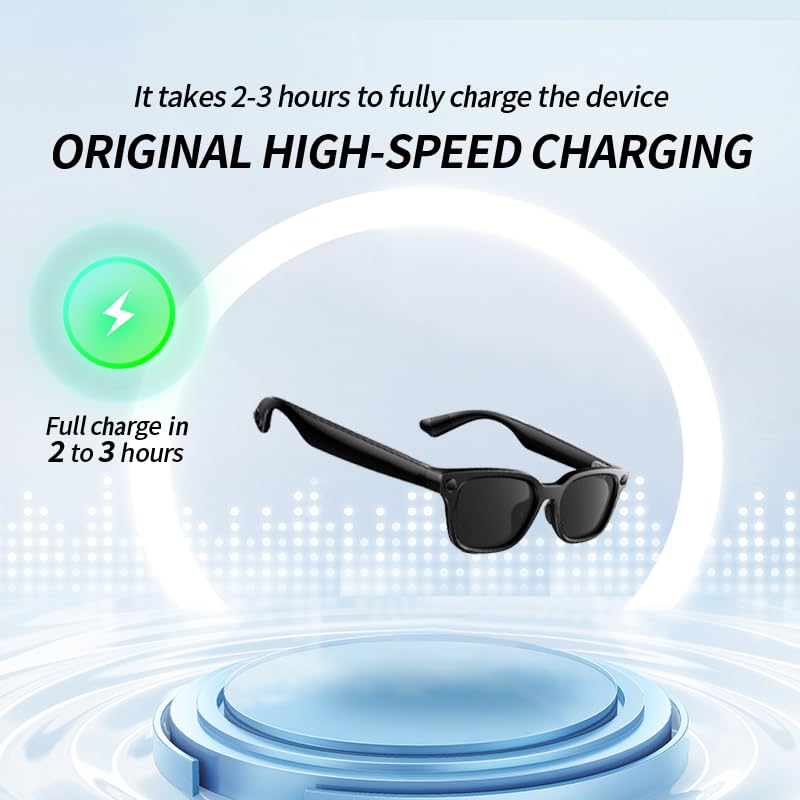 [2 Pack] for rokid Glasses AI Glasses Charger, Magnetic Replacement USB Charging Cable Compatible with rokid Smart Glasses Accessories.(Black)