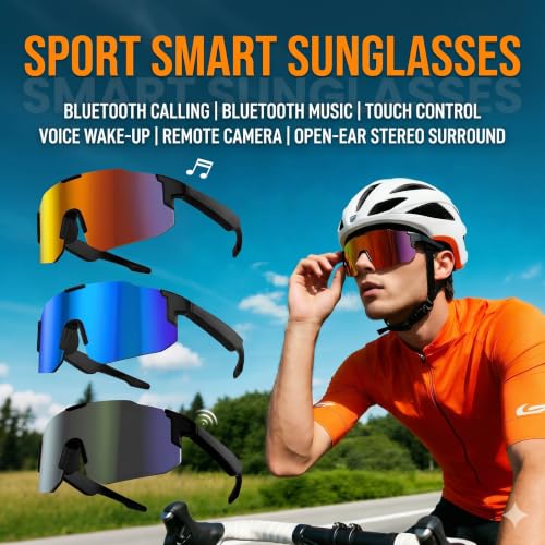 AI Glasses with Camera &Running Bluetooth Glasses for Sport