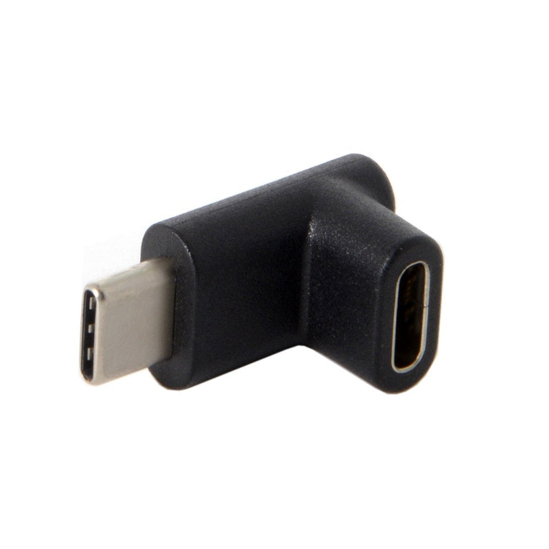 Cablecc 90 Degree Up or Down Angled Reversible USB 3.1 Type-C Male to Female Extension Adapter for Laptop & Phone