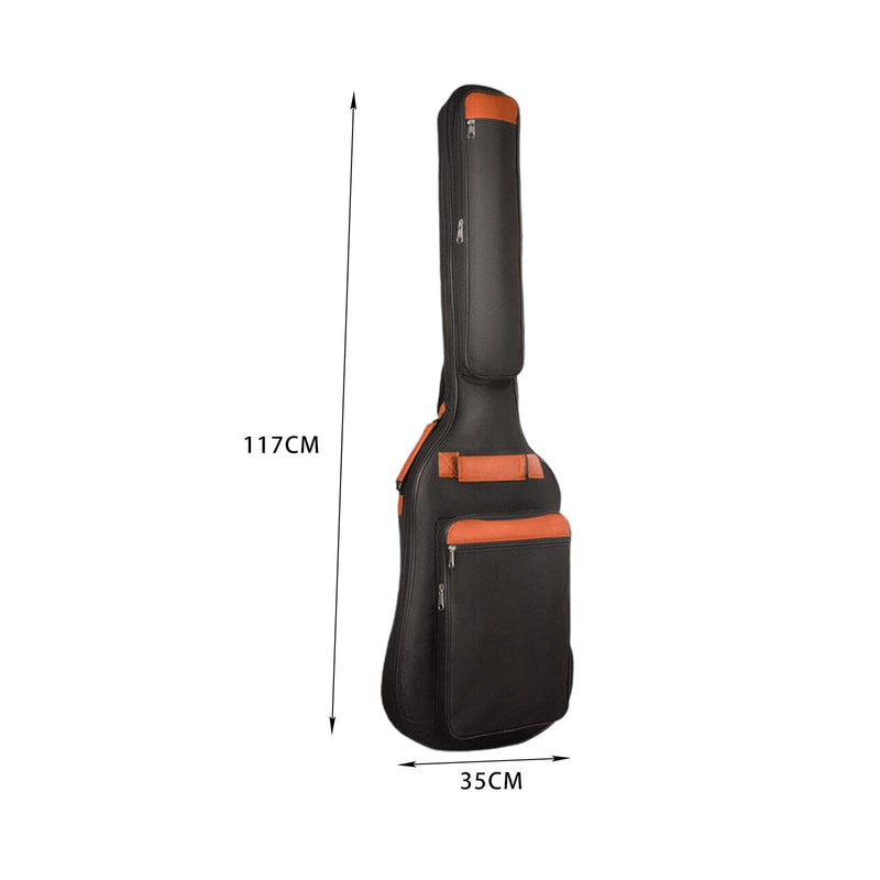 Electric Bass Guitar Backpack with Adjustable Strap, Large Pockets, Waterproof, Durable Gig Bag for Outdoor