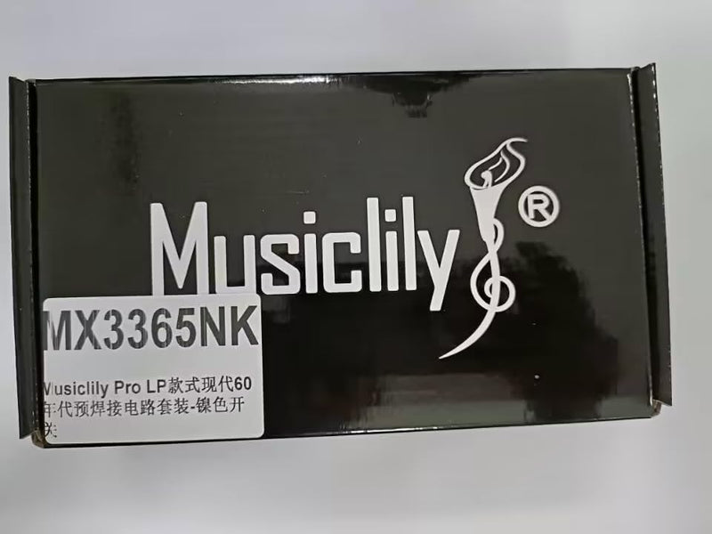 Musiclily Pro LP STD Modern 60s Pre-wired Wring Harness Kit Upgrade for Epiphone LP Style Electric Guitar, Nickel Switch Pre-wired Modern 60s