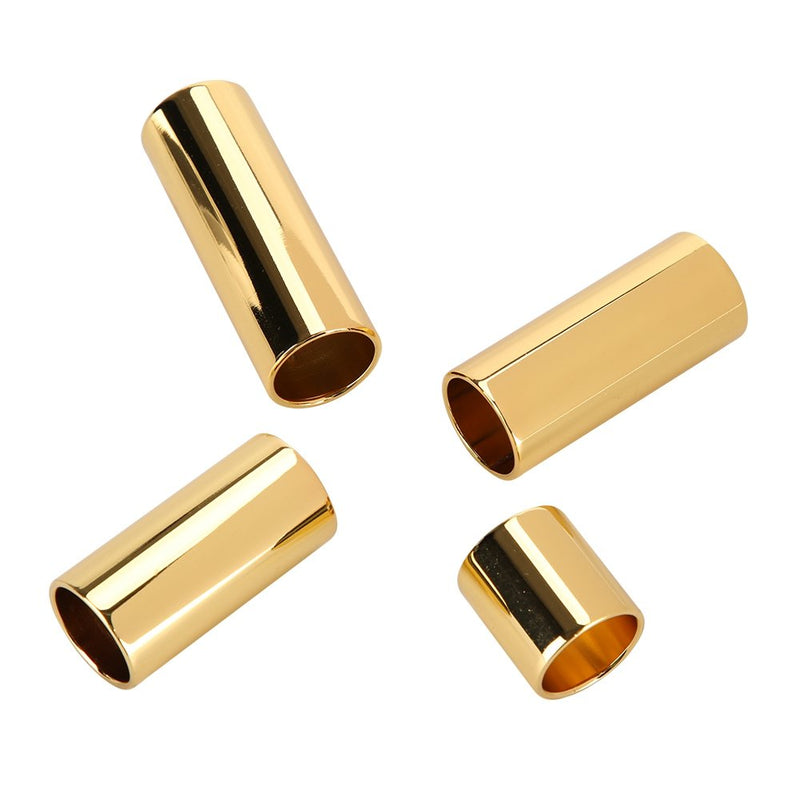 [AUSTRALIA] - 4pcs Per set Electric Guitar Metal Slide Bar Guitars String Slides Golden Brass Slide Guitar 