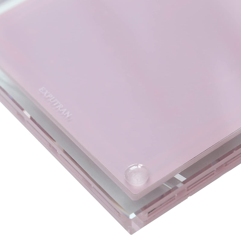 Acrylic Calculator with Stand, Battery and Solar Hybrid Powered Basic Calculator 12-Digit LCD Display,Home Office Desktop Accessories(Pink) Pink