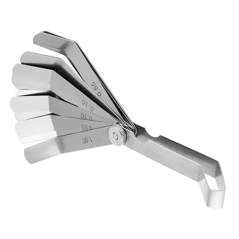 Honda Valve Adjustment Tool, Deosdum Metric Feeler Gauge Set, Stainless Steel, Curved Feeler Gauge Ruler, Welding Inspection Tool, 0.05 1.00mm Offset Feeler Gauge