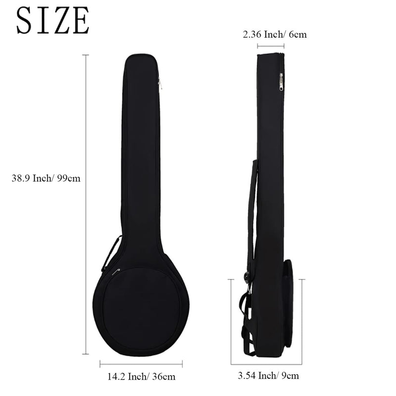 ERINGOGO 5 String Banjo Soft Bag, Banjo Gig Bag Thick Padded with Dual Handle Wrap, Banjo Carrying Pouch