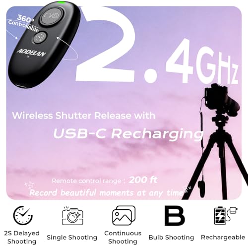 AODELAN USB-C Rechargeable Wireless Camera Remote Control Shutter Release Upgraded remote for Panasonic